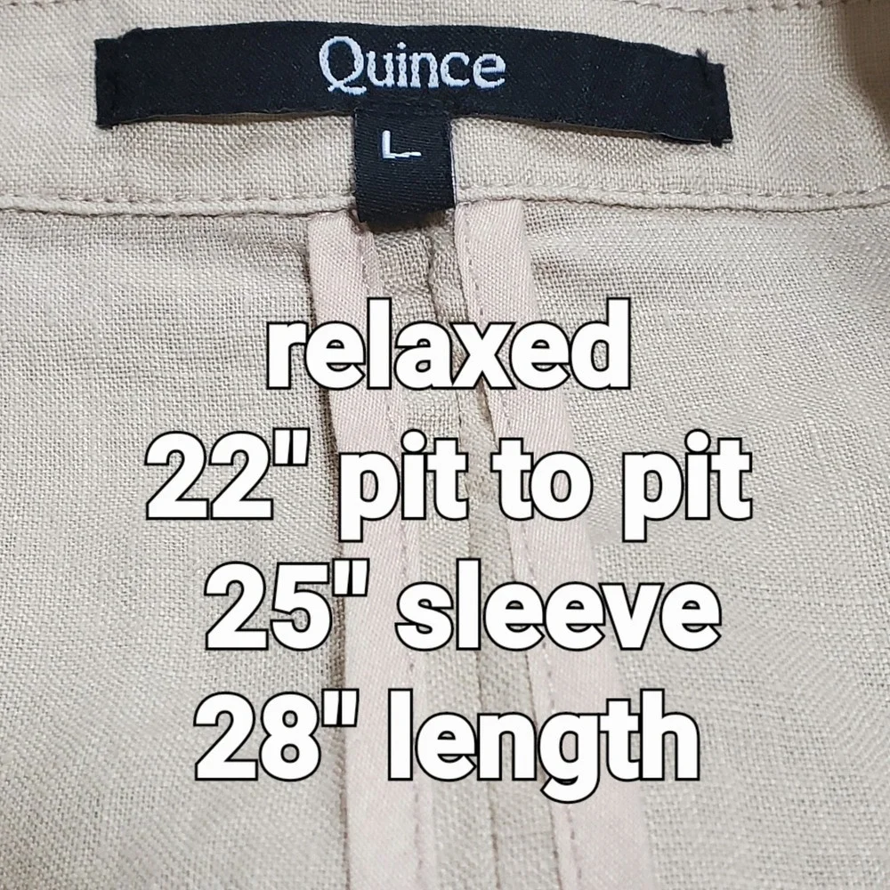 Quince Euro Summer Linen Blazer Quiet Luxury Oatmeal Effortless L Relaxed Fit - Picture 4 of 6